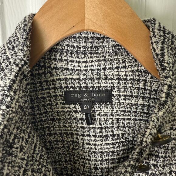 Rag & Bone Slade Italian Tweed Blazer Black Multi 00 - Picture 8 of 12